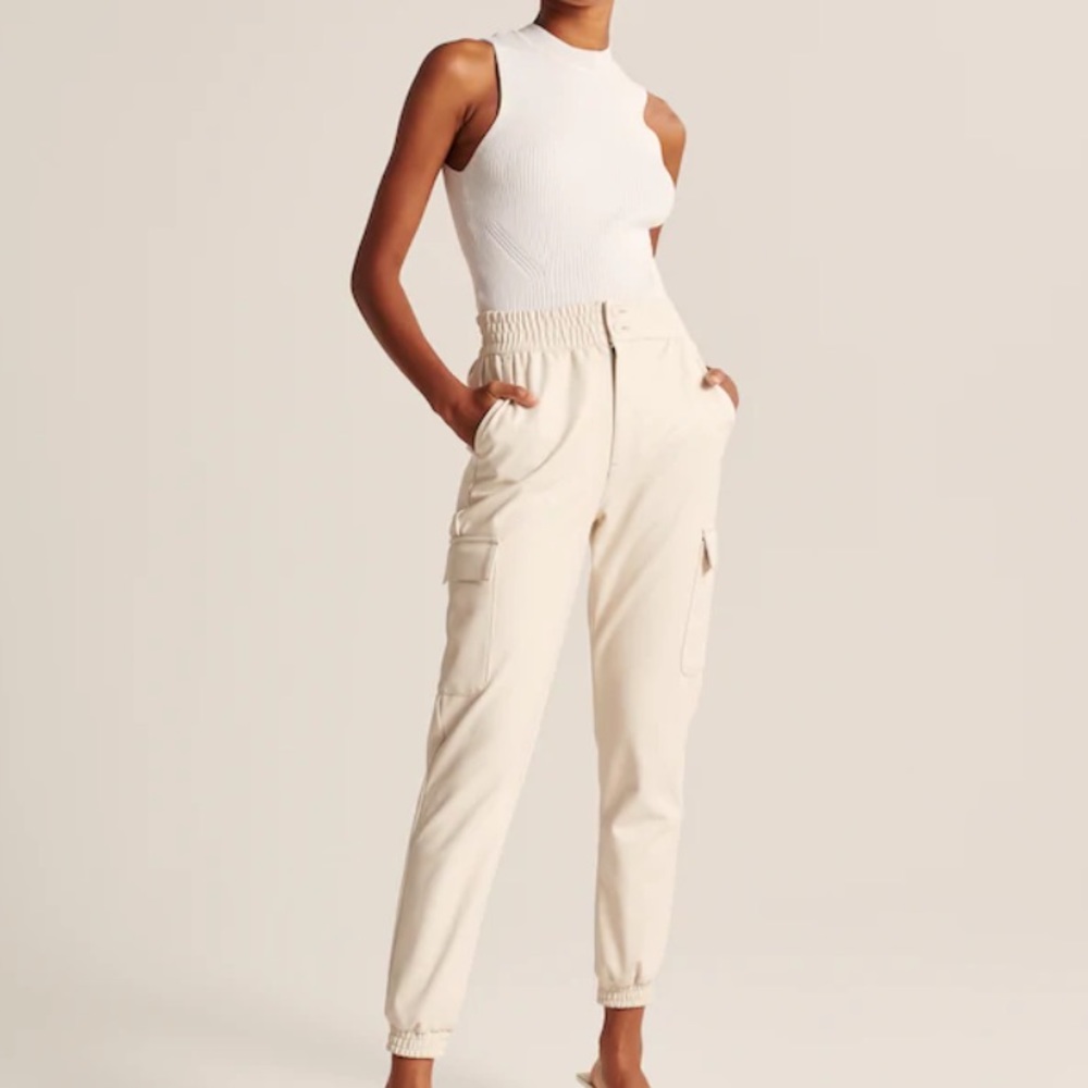 Vegan Leather Joggers - Picture 1 of 11